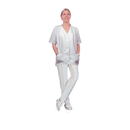 X-Pantalon Zoe Pikecoton T1  T38  Blanc