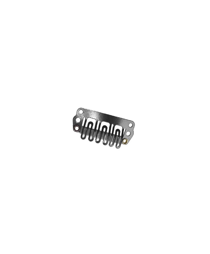 Peigne Miniclip Postich 6 dents X12 Noir 32Mm