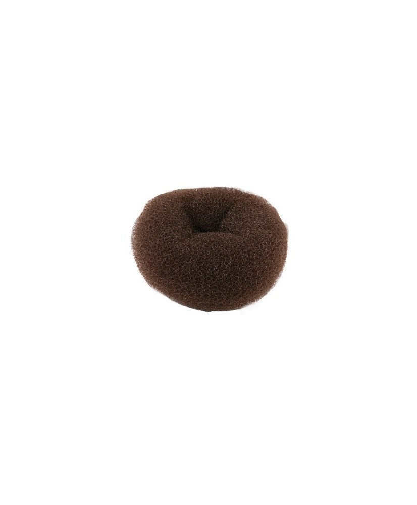 Crepon à chignon pouf - Chatain - 9x3.5cm