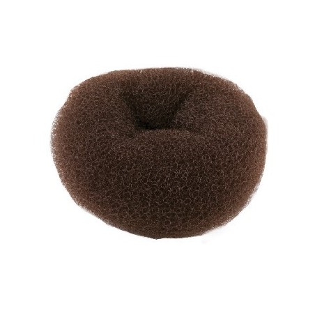 Crepon à chignon pouf - Chatain - 9x3.5cm