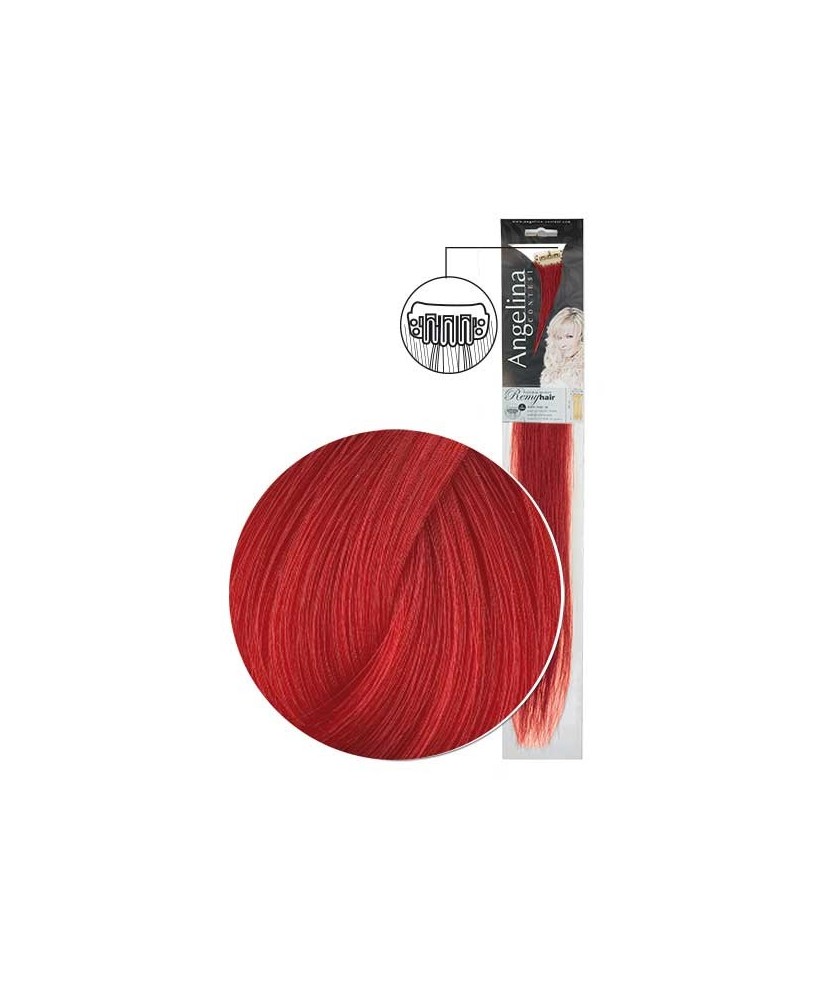 Mèche Ag-Ct Remyhair 2 Clips Rouge    7X45Cm X1