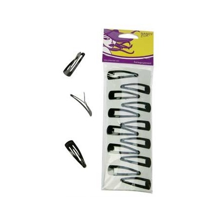 Barrettes Dany Noires x 12 (40/12mm) - IB