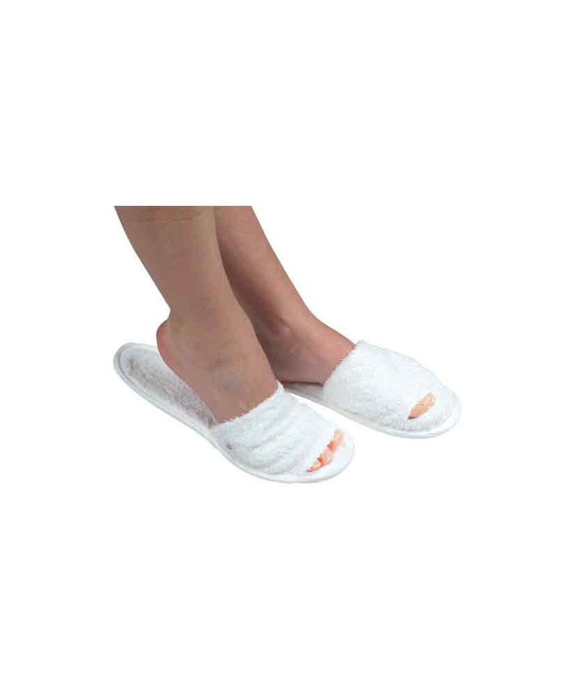 Mule Eco Ouverte  X2 Pedicure Eponge Blanc