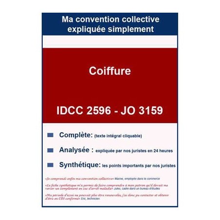 Livre Convention Collective Coifffure Tva5,5  -0-M