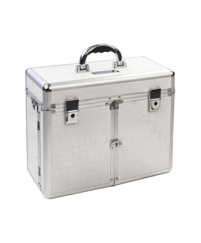 Valise Esto-3   420X190X330 Croco Blanc