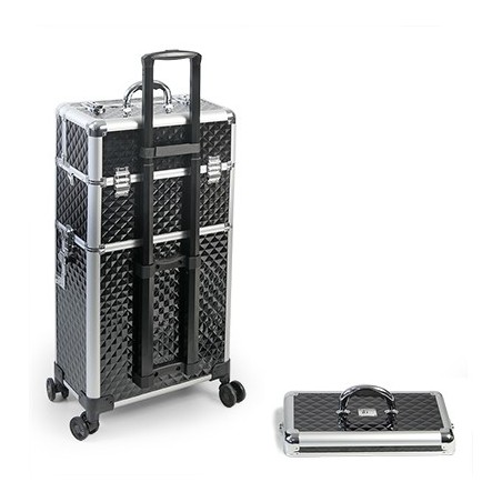 Valise BI-CAZ Noire 4-ROLLY  42x23x79 cms