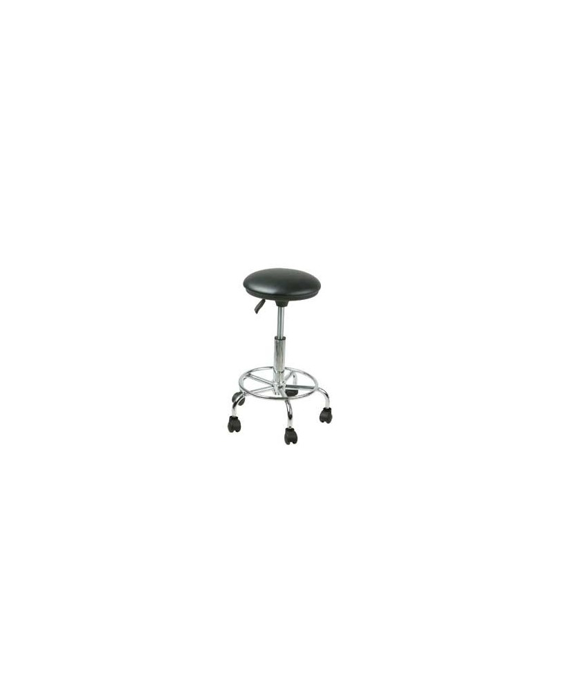 Tabouret de Coupe Cardif Noir avec roulette