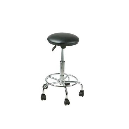 Tabouret de Coupe Cardif Noir avec roulette